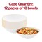 White with Gold Rim Organic Round Disposable Plastic Soup Bowls - 16 oz. (120 Bowls)